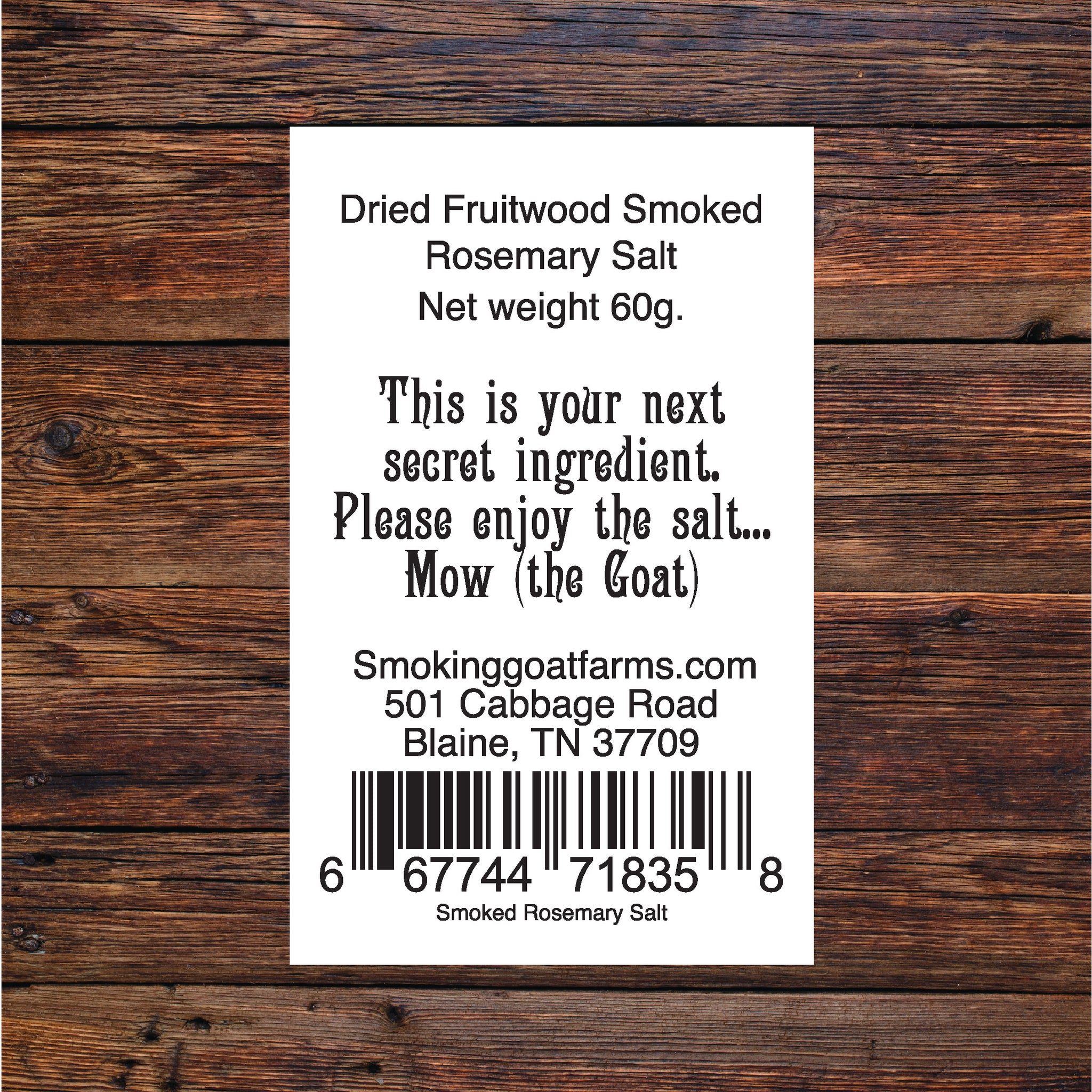 Smoked Rosemary Salt – Smoking Goat Farms